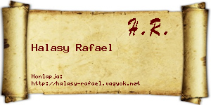 Halasy Rafael névjegykártya