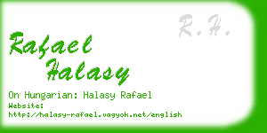 rafael halasy business card